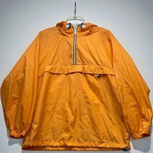 Tommy Hilfiger Orange Anorak 1/4 Zip Nylon Windbreaker Pullover Mens  Large